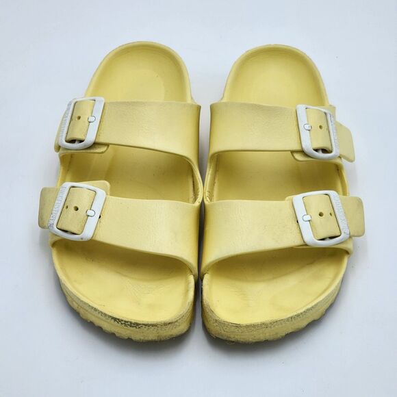 Birkenstock Arizona Essentials EVA Slides Sandals Yellow Size 38 - Picture 2 of 7
